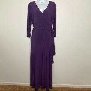 Sawyer Boutique Purple Surplice Front Maxi Dress